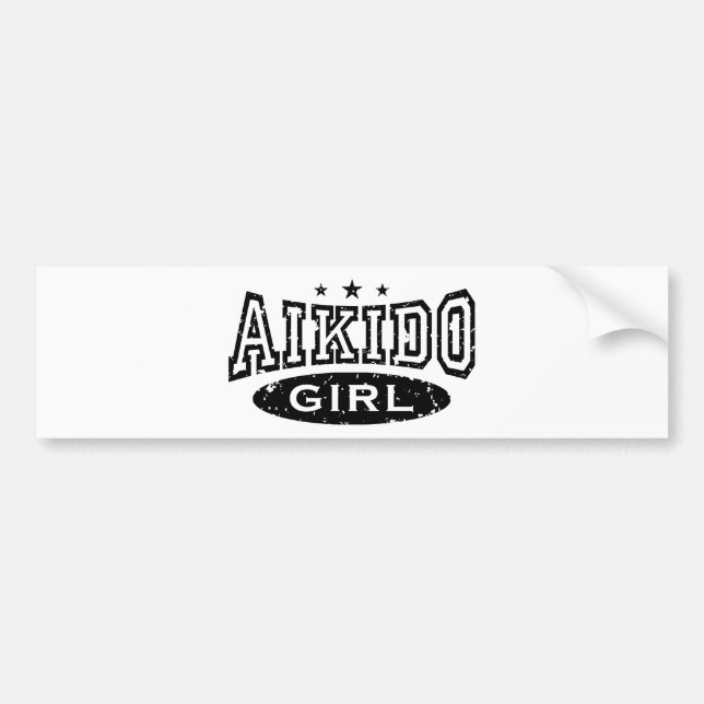 Aikido Girl Autoaufkleber (Vorne)