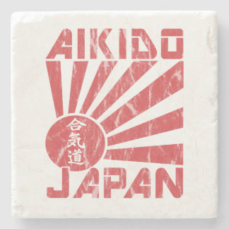 Aikido Japan Navel Flag Retro Drink Untersetzer