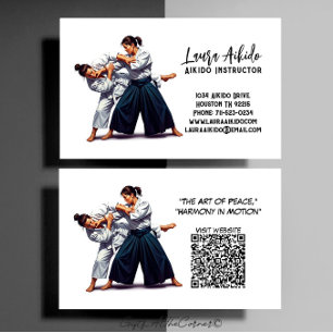 Aikido Kampfsporttrainer Visitenkarte