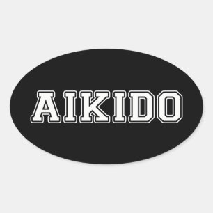 Aikido Ovaler Aufkleber