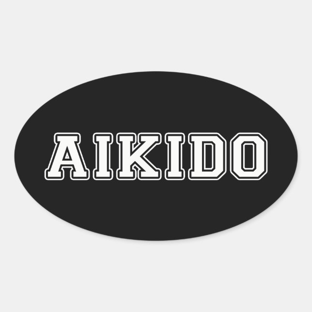 Aikido Ovaler Aufkleber (Vorderseite)