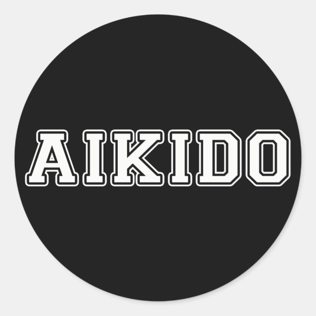 Aikido Runder Aufkleber (Vorderseite)