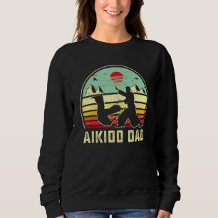 Aikido Vater Selbstverteidigung Kampfkunst Retro S Sweatshirt