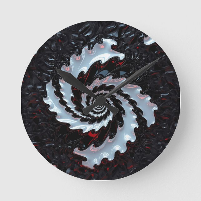 AiKo Beats™ Sonic Vector – Fracture Runde Wanduhr (Vorderseite)