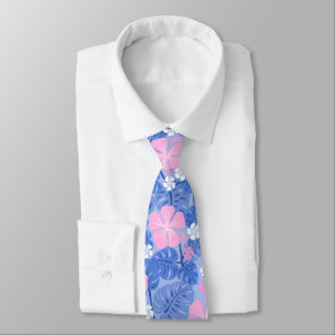 Ailani Hawaiianischer Hibiskus Tropical - Periwink Krawatte