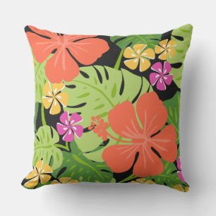 Ailani Hawaiianischer Hibiskus Tropical - Reversib Kissen