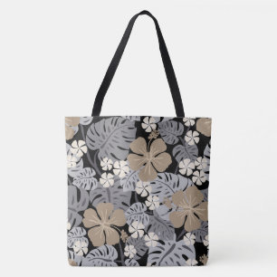 Ailani Hawaiianischer Hibiskus Tropische schwarze  Tasche