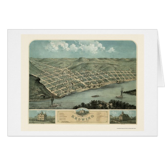 Aile rouge, carte panoramique de manganèse - 1868 (Devant horizontal)