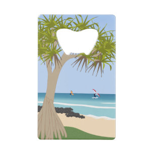 Aile surfeurs à huile Pandanus Tree à la plage
