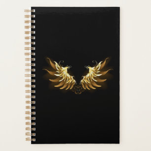 Ailes d'Ange d'or sur arrière - plan noir