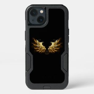 Ailes d'Ange d'or sur arrière - plan noir