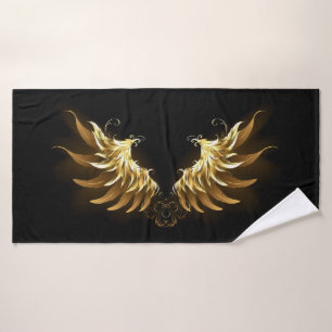 Ailes d'Ange d'or sur arrière - plan noir