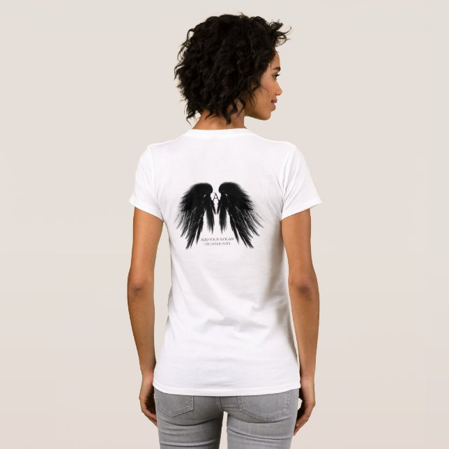 AILES D'ANGE NOIR Retour Monogramme T-shirt (Dos entier)