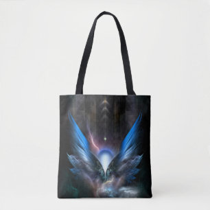 Ailes De Lumière Imprimées Sur Tout Le Sac fourre-
