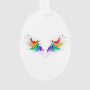 Ailes fluffy arc-en-ciel