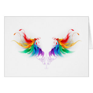 Ailes fluffy arc-en-ciel