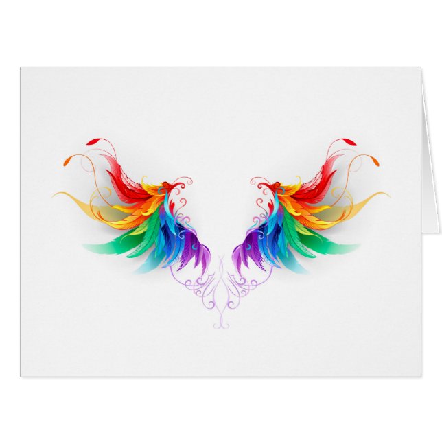 Ailes fluffy arc-en-ciel (Devant horizontal)