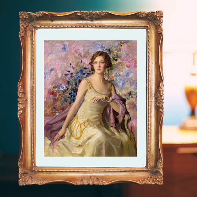Ailsa Bruce mit Villard-Blume Fotodruck (Von Creator hochgeladen)