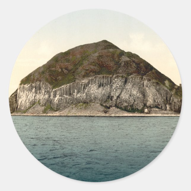 Ailsa Craig, Firth of Clyde, Schottland Runder Aufkleber (Vorderseite)