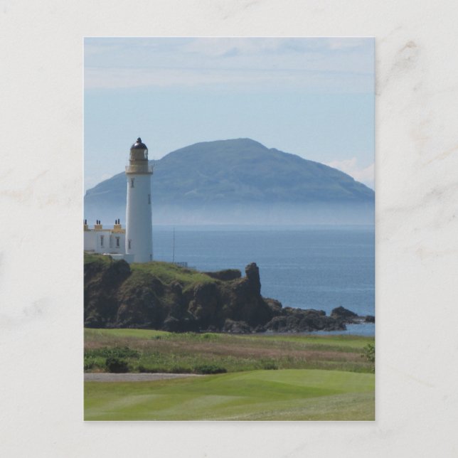 Ailsa Craig, Leuchtturm von Turnberry Postkarte (Vorderseite)