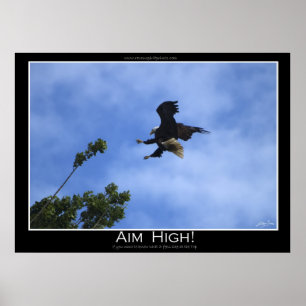 AIM HIGH ~ Motivierend Poster