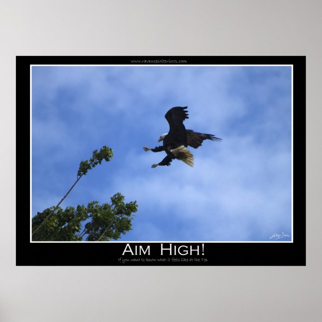 AIM HIGH ~ Poster motivationnel (Devant)
