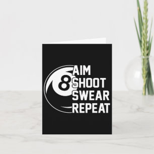 Aim Shoot Swear Wiederholung Funny Pool Karte