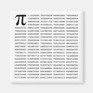 Aimant 1000 Premiers Chiffres Pi Numéro  Symbole mathém