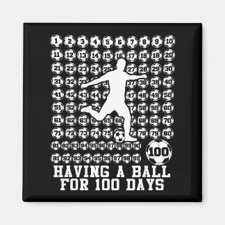 Aimant 100 Days Of School Boys Soccer 100th Day Of School