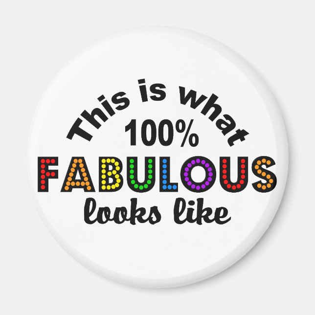 Aimant 100% FABULEUX (Devant)