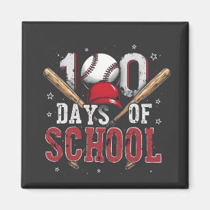 Aimant 100 Jours de baseball scolaire Amateurs de sport