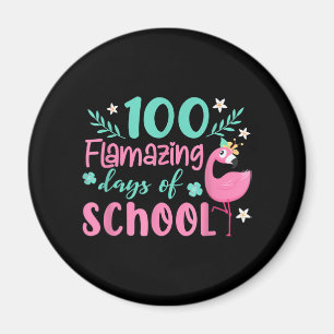 Aimant 100 Jours De Flamazing De L'École   Flamant rose d