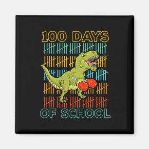 Aimant 100 Jours De L'École 2025 Dinosaur Mixed martial a