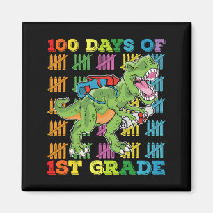 Aimant 100 jours d'école en 1re année T Rex Dinosaur Scho