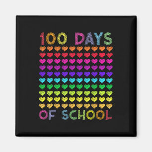 Aimant 100 Jours D'École Et Toujours Aimer Il Coeur