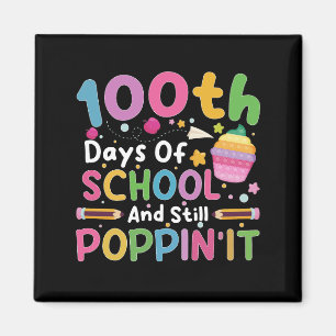 Aimant 100 Jours D'École Et Toujours Poppin' Girl