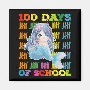Aimant 100 jours d'école sirène enseignant élève