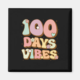 Aimant 100 Jours Vibes 100ème Jour De L'École Enseignant 