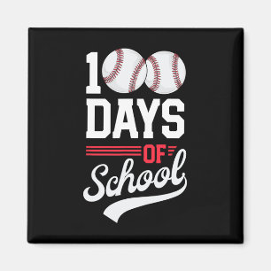 Aimant 100e Jour De L'École Baseball 100 Jours Enfants