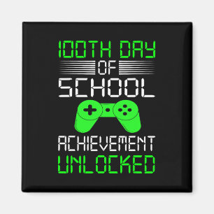 Aimant 100e Jour De L'École Chemise Enfants Jeux Vidéos G