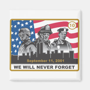 Aimant 10 ans 9/11 Anniversaire Design