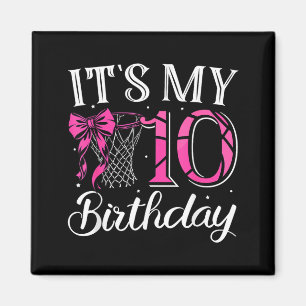 Aimant 10 dix anniversaire coquette fille de basketball f