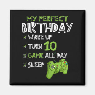 Aimant 10e Anniversaire Jeu 10 Ans Parfait Gamer Gi