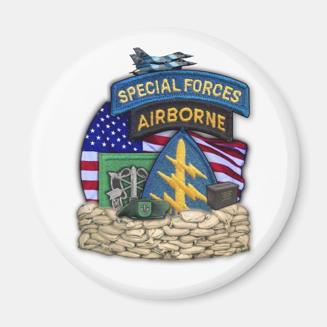 Aimant 10e groupe des forces spéciales anciens combattant (Devant)