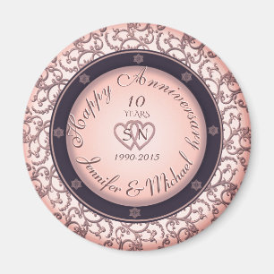 Aimant 10ème anniversaire heureux