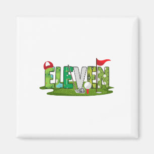 Aimant 11e Anniversaire Golf Thème 11 ans Enfants Sport P