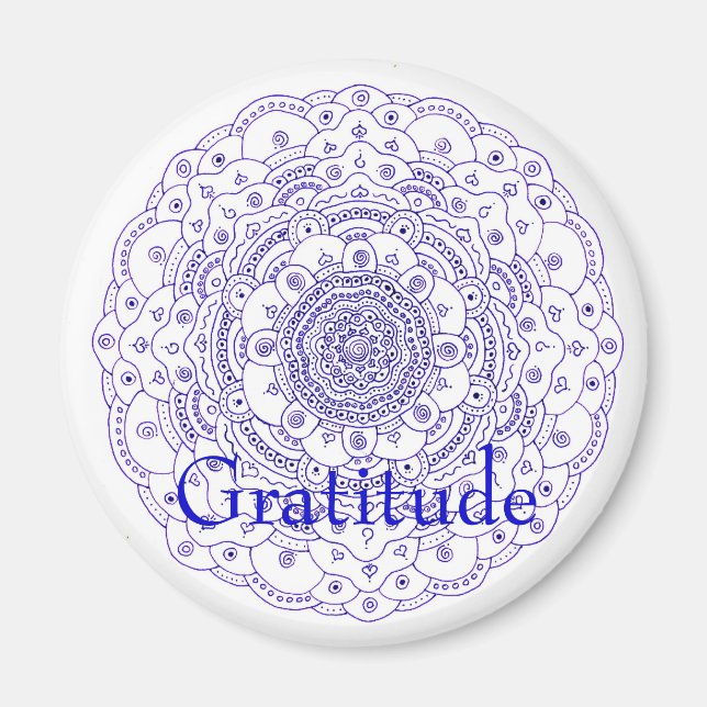 Aimant 11Mandala 6, Gratitude (Devant)