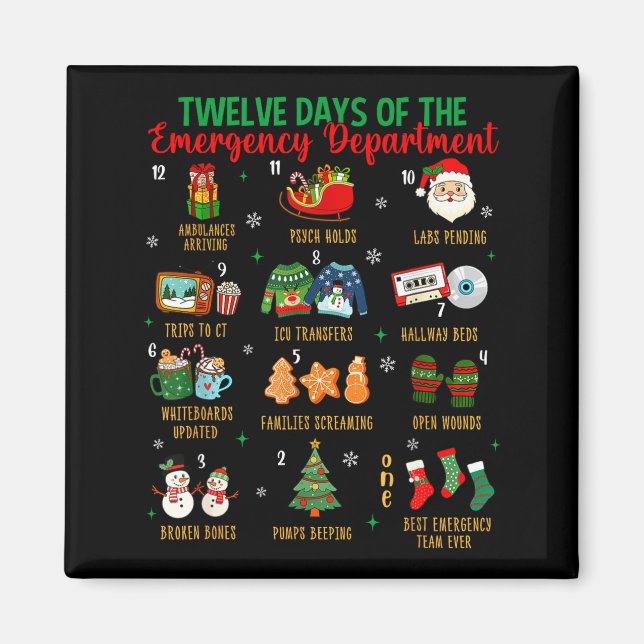Aimant 12 Days Of An Emergency Department Er Nurse Christ (Devant)