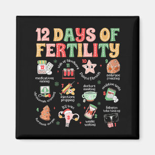 Aimant 12 Jours De Fertilité Ivf Infirmière Noël Ob Gyn T