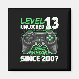 Aimant 13 Déverrouillé Awesome 2007 jeu vidéo 13e anniver